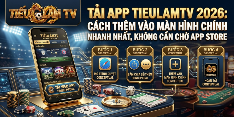 Tải App TieuLamTV 2026: Cách Thêm Vào Màn Hình Chính Nhanh Nhất, Không Cần Chờ App Store